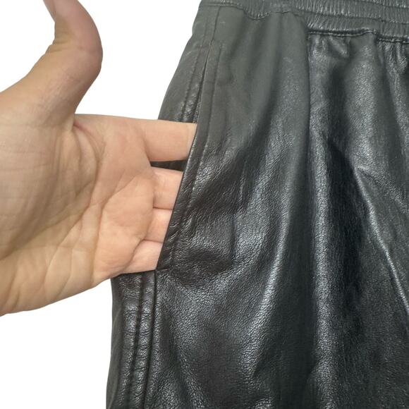 Aritzia Babaton Pensil Skirt Black Vegan Faux Leather Mini Womens Small (4-6) - Picture 3 of 10